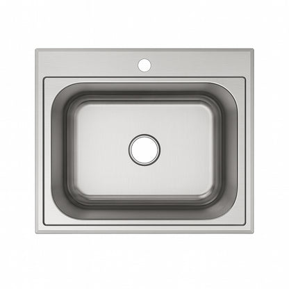 Elkay Parkway 25 in. Drop-in Single Bowl 20-Gauge Stainless Steel Kitchen Sink Only