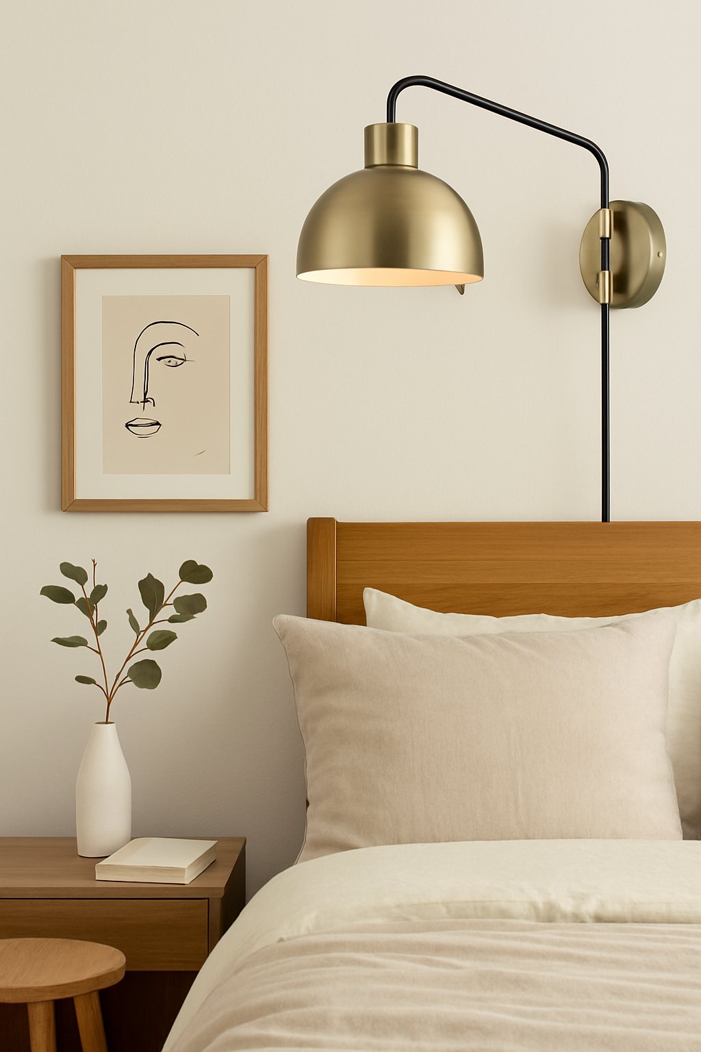 Globe Electric Dimitri 1 Light Antique Brass Plug In or Hardwire Wall Sconce with In Line On Off Switch 51719/316134735 58219517192 Globe Electric