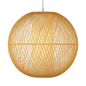 Globe Electric 1 Light White Pendant with Natural Rattan Shade and Designer White Cloth Cord Vintage Incandescent Bulb Included 61014/317665615 58219610145 Globe Electric