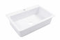 Sinkology Jackson 33 In 1 Hole Drop In Single Bowl Crisp White Fireclay Kitchen Sink