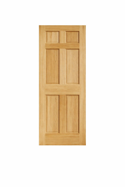 eightdoors 28 in x 80 in x 1 3 8 in 6 Panel Solid Care Clear Solid Core Unfinished Pine Wood Interior Door Slab