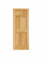 eightdoors 28 in x 80 in x 1 3 8 in 6 Panel Solid Care Clear Solid Core Unfinished Pine Wood Interior Door Slab
