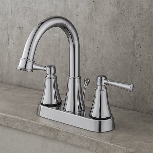 Melina 4 in. Centerset Double Handle High-Arc Bathroom Faucet in Brushed Nickel