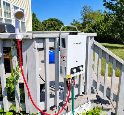 CAMPLUX Outdoor Portable Propane Tankless Water Heater with LED Display 1 58 GPM 41 000 BTU BD158 N1