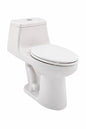 Glacier Bay McClure 12 in Rough In One Piece 1 0 GPF 1 28 GPF Dual Flush Elongated Toilet in White Seat Included N2420