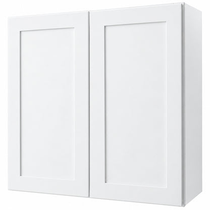 Hampton Bay Avondale 30 in W x 12 in D x 30 in H Ready to Assemble Plywood Shaker Wall Kitchen Cabinet in Alpine White W3030