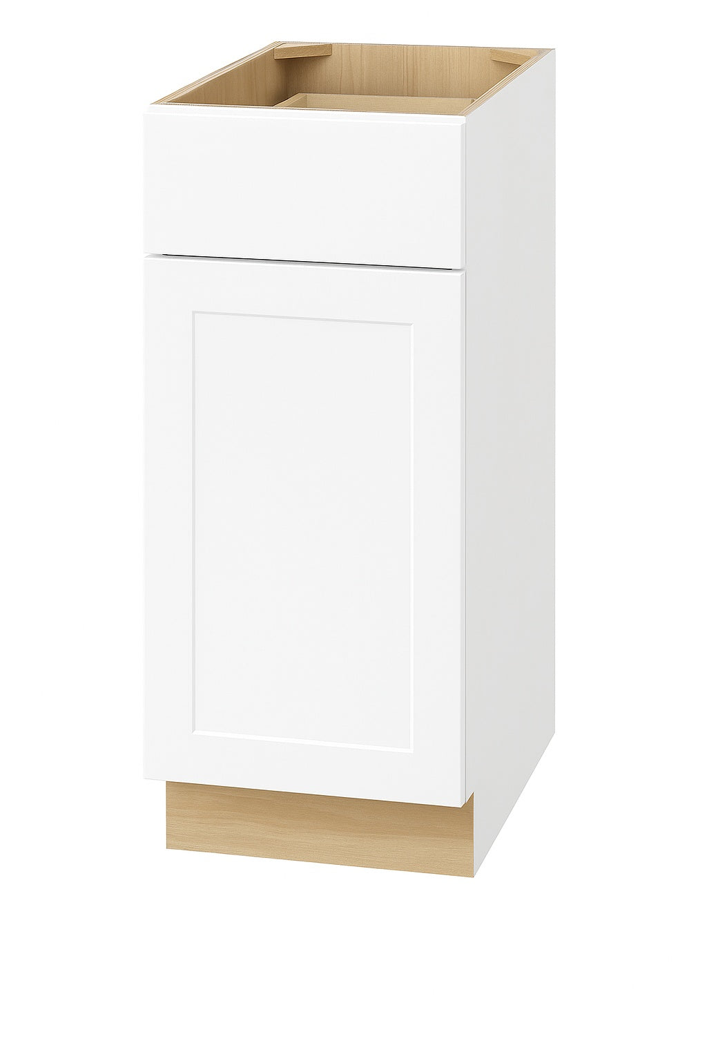 Hampton Bay Avondale 15 in W x 24 in D x 34 5 in H Ready to Assemble Plywood Shaker Base Kitchen Cabinet in Alpine White
