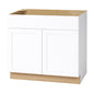 Hampton Bay Avondale 30 in W x 24 in D x 34 5 in H Ready to Assemble Plywood Shaker Sink Base Kitchen Cabinet in Alpine White