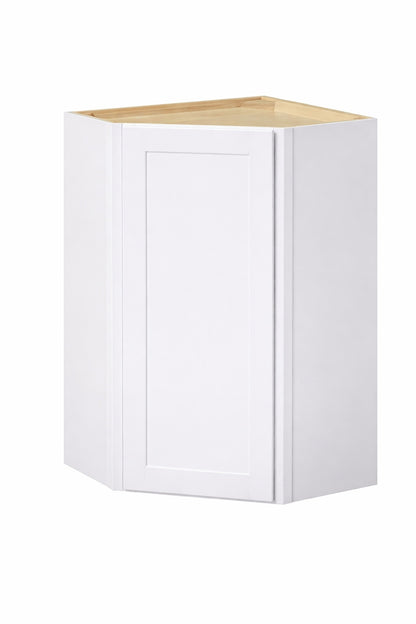 Hampton Bay Avondale 24 In W X 24 In D X 30 In H Ready To Assemble Plywood Shaker Diagonal Corner Kitchen Cabinet In Alpine White