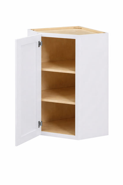 Hampton Bay Avondale 24 In W X 24 In D X 30 In H Ready To Assemble Plywood Shaker Diagonal Corner Kitchen Cabinet In Alpine White
