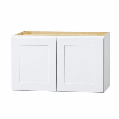 Hampton Bay Avondale 30 in W x 12 in D x 18 in H Ready to Assemble Plywood Shaker Wall Bridge Kitchen Cabinet in Alpine White