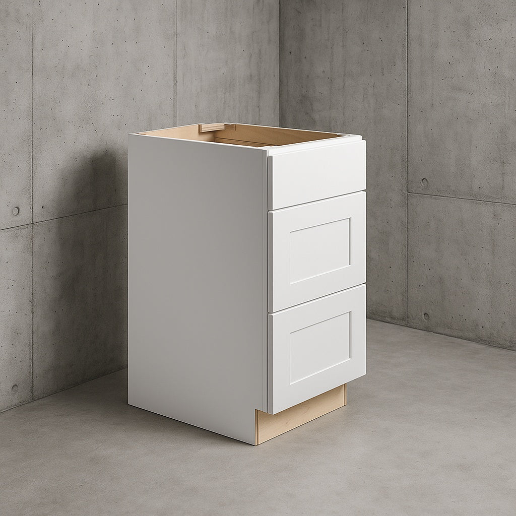 Avondale 18 in. W x 24 in. D x 34.5 in. H Ready to Assemble Plywood Shaker Drawer Base Kitchen Cabinet in Alpine White