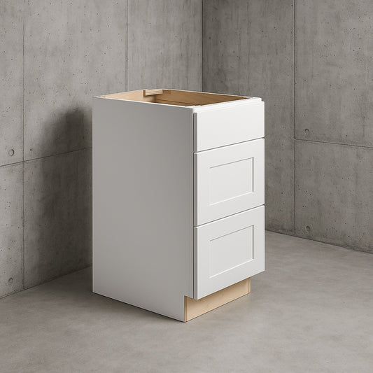 Avondale 18 in. W x 24 in. D x 34.5 in. H Ready to Assemble Plywood Shaker Drawer Base Kitchen Cabinet in Alpine White