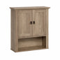 RiverRidge Home Hayward 22 81 in W x 7 88 in D x 24 5 in H Bathroom Storage Wall Cabinet and Medicine Cabinet in Light Woodgrain