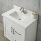 31 in. W x 22 in. D Granite Vanity Top in Jilin White with White Ceramic Rectangular Single Sink