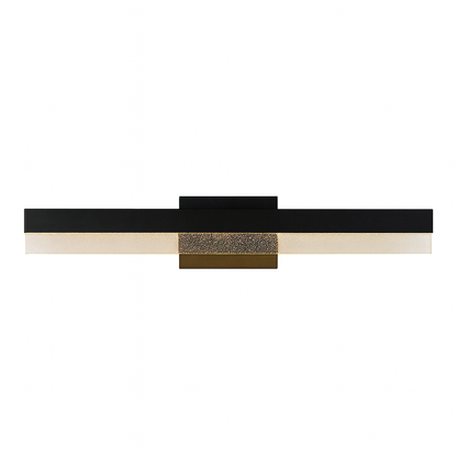 Artika Essence Bubble Bar 27 in. 1 Light Matte Black Modern Integrated LED Vanity Light Bar for Bathroom with Bubble Glass