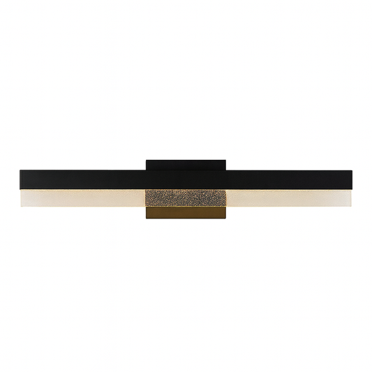 Artika Essence Bubble Bar 27 in. 1 Light Matte Black Modern Integrated LED Vanity Light Bar for Bathroom with Bubble Glass