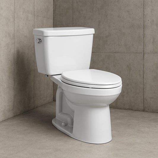 "TOTO Drake Modern 2-Piece Elongated Toilet in Cotton White with SoftClose Seat     "