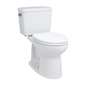 TOTO Drake Modern 12 in Rough In Two Piece 1 28 GPF Single Flush Elongated Toilet in Cotton White SoftClose Seat Included