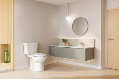 TOTO Drake Modern 12 in Rough In Two Piece 1 28 GPF Single Flush Elongated Toilet in Cotton White SoftClose Seat Included