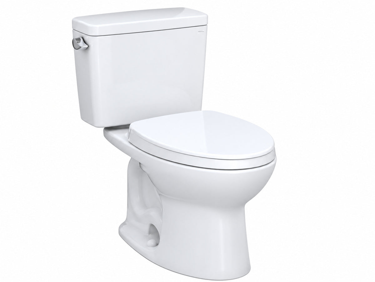 TOTO Drake Modern 12 in Rough In Two Piece 1 28 GPF Single Flush Elongated Toilet in Cotton White SoftClose Seat Included MS776124CEFG 01