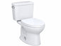 TOTO Drake Modern 12 in Rough In Two Piece 1 28 GPF Single Flush Elongated Toilet in Cotton White SoftClose Seat Included MS776124CEFG 01