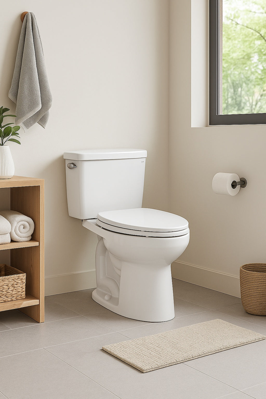 TOTO Drake 12 in Rough In Two Piece 1 6 GPF Single Flush Elongated Toilet in Cotton White SoftClose Seat Included MS776124CSFG 01