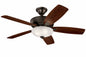 KICHLER Renew Select 52 in Indoor Oil Brushed Bronze Dual Mount Ceiling Fan with LED Bulbs with Pull Chain