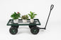 Karl home Steel Rectangle Garden Cart with 4 Wheels