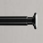 24 in. - 42 in. Adjustable Tension Curtain Rod in Matte Black