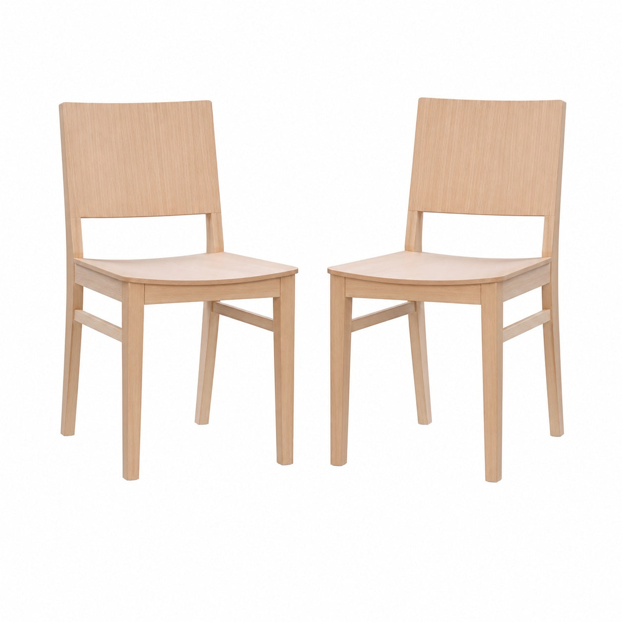 Linon Home Decor Harpe Unfinished Brown Wood Dining Side Chair Set of 2