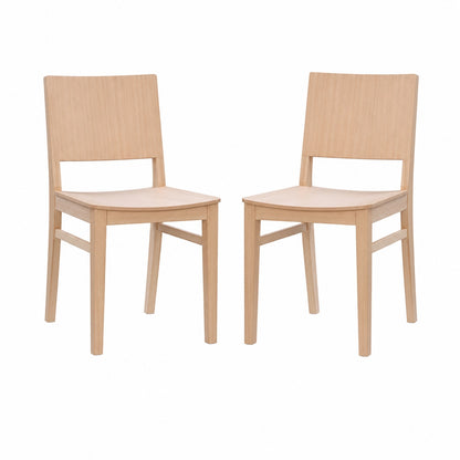 Linon Home Decor Harpe Unfinished Brown Wood Dining Side Chair Set of 2