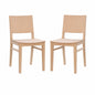 Linon Home Decor Harpe Unfinished Brown Wood Dining Side Chair Set of 2