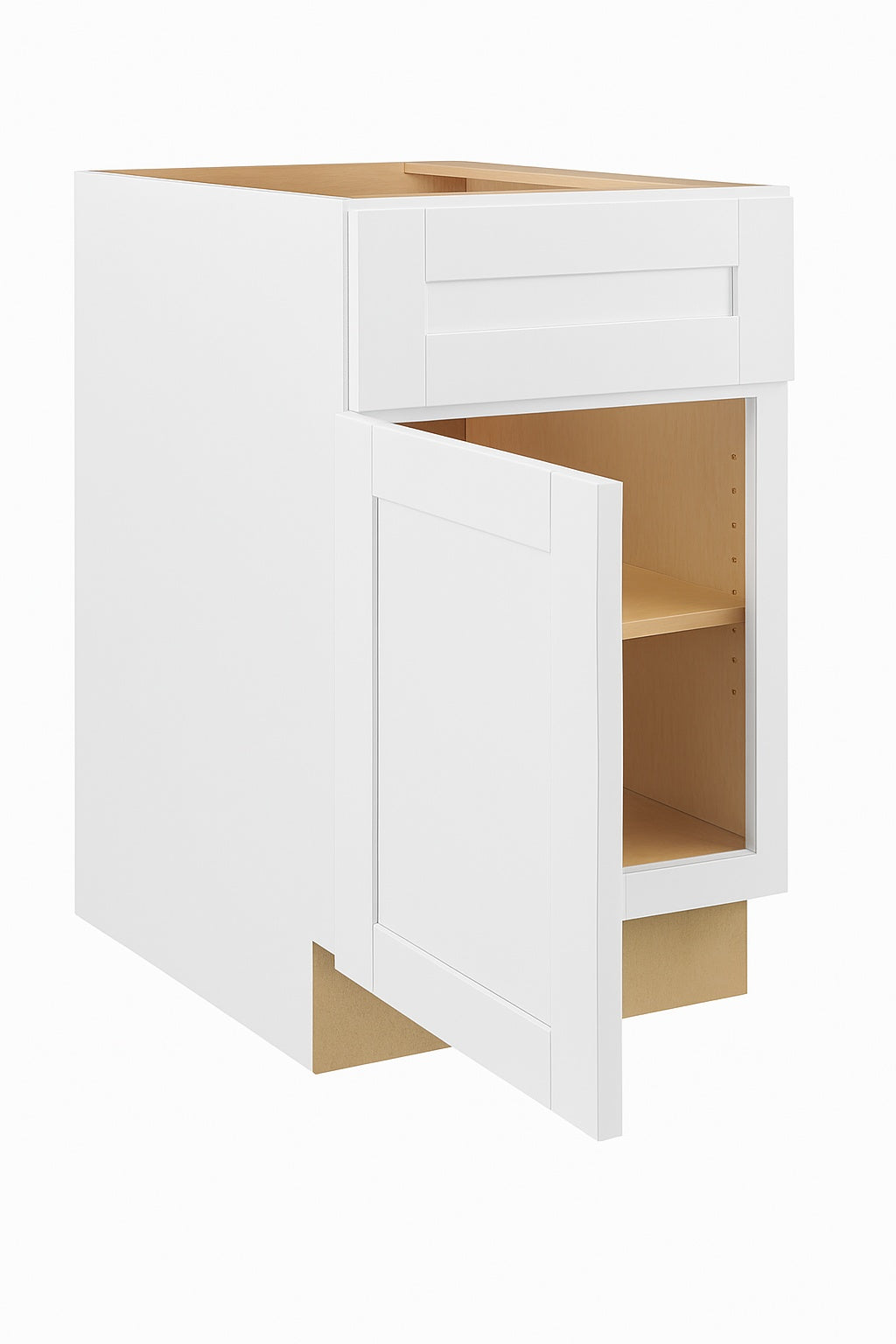 MILL'S PRIDE Richmond Verona White Plywood Shaker Ready to Assemble Base Kitchen Cabinet Soft Close 21 in W x 24 in D x 34 5 in H