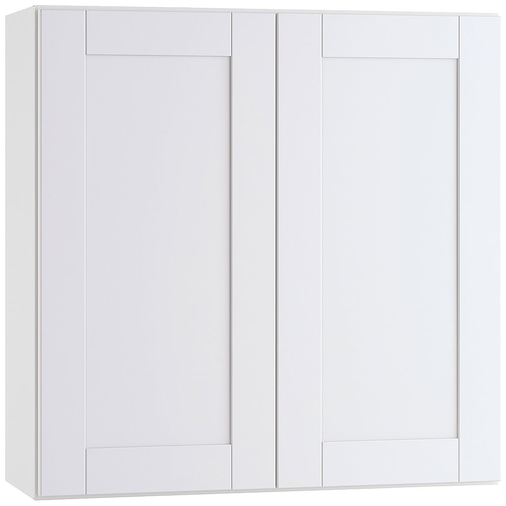 MILL'S PRIDE Richmond Verona White Plywood Shaker Stock Ready to Assemble Wall Kitchen Cabinet Soft Close 24 in W x 12 in D x 36 in H