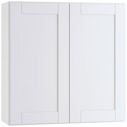 MILL'S PRIDE Richmond Verona White Plywood Shaker Stock Ready to Assemble Wall Kitchen Cabinet Soft Close 24 in W x 12 in D x 36 in H