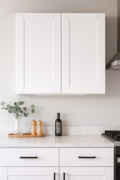 MILL'S PRIDE Richmond Verona White Plywood Shaker Stock Ready to Assemble Wall Kitchen Cabinet Soft Close 24 in W x 12 in D x 36 in H