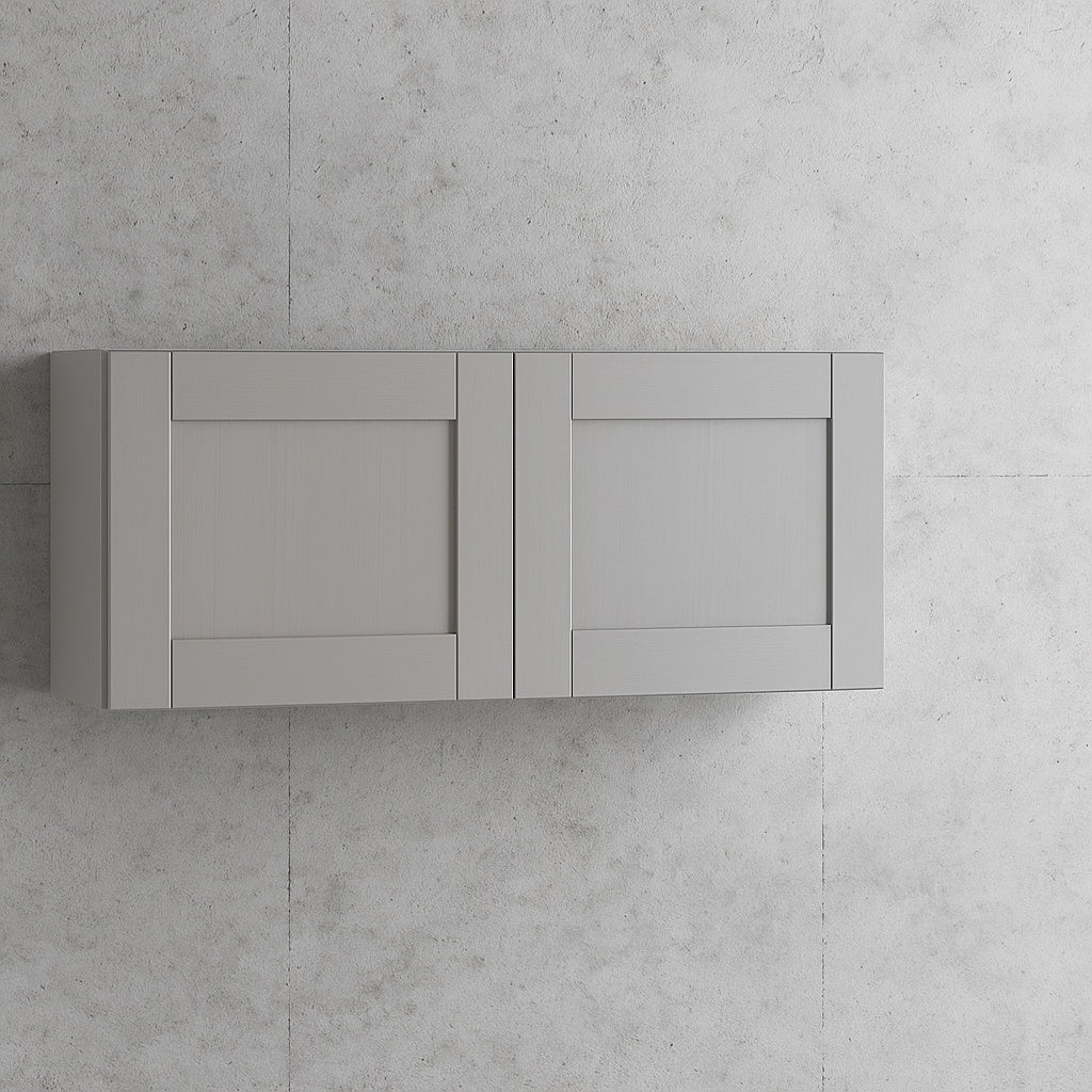 Richmond Vesuvius Gray Plywood Shaker Ready to Assemble Wall Kitchen Laundry Cabinet Sft Cls 24 in W x 12 in D x 12 in H