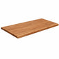 Hardwood Reflections 5 ft L x 30 in D Finished Teak Solid Wood Butcher Block Desktop Countertop with Live Edge