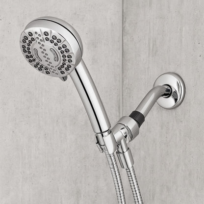 7-Spray Patterns with 1.8 GPM 4 in. Wall Mount Adjustable Handheld Shower Head in Chrome