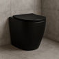 St. Tropez 1-Piece 1.28 GPF Dual Flush Elongated Toilet in Matte Black, Seat Included