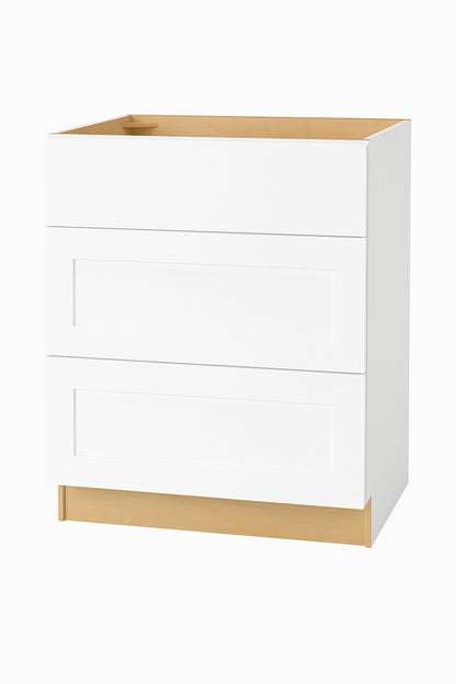 Hampton Bay Avondale 30 in W x 24 in D x 34 5 in H Ready to Assemble Plywood Shaker Drawer Base Kitchen Cabinet in Alpine White