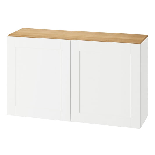 Hampton Bay Avondale 36 in W x 12 in D x 18 in H Ready to Assemble Plywood Shaker Wall Bridge Kitchen Cabinet in Alpine White