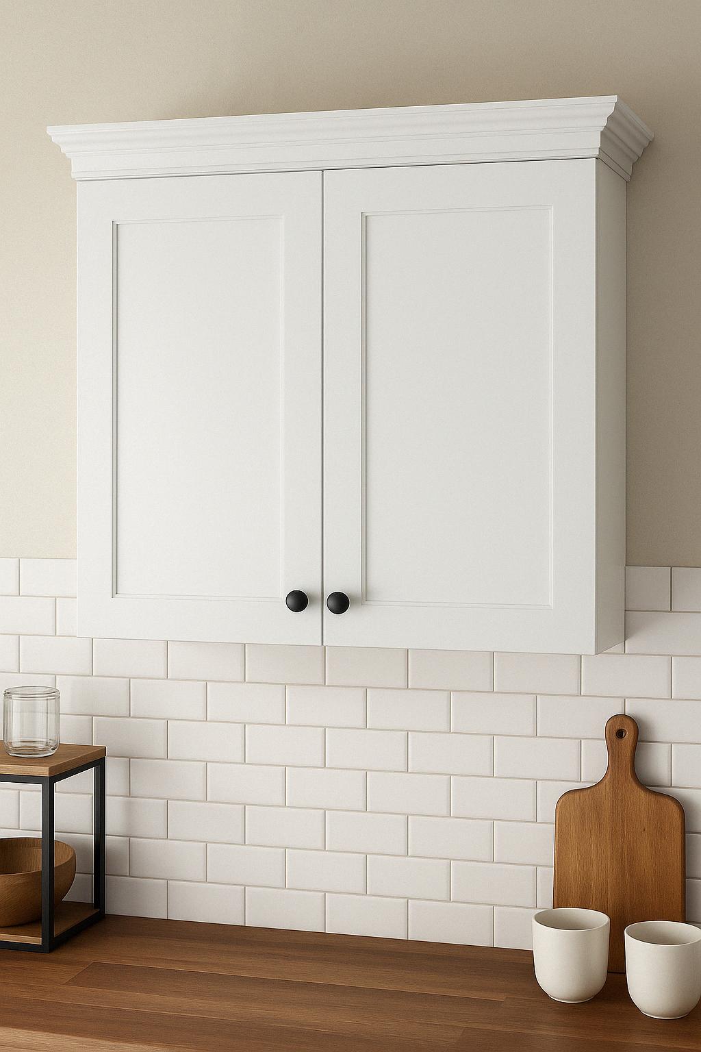 Avondale 36 in. W x 12 in. D x 18 in. H Ready to Assemble Plywood Shaker Wall Bridge Kitchen Cabinet in Alpine White 8936204970837 Hampton Bay