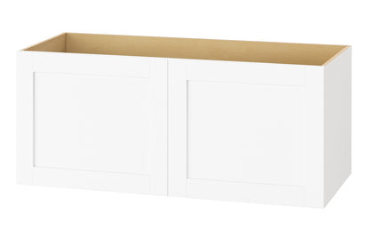 Hampton Bay Avondale 36 in W x 24 in D x 12 in H Ready to Assemble Plywood Shaker Wall Bridge Kitchen Cabinet in Alpine White