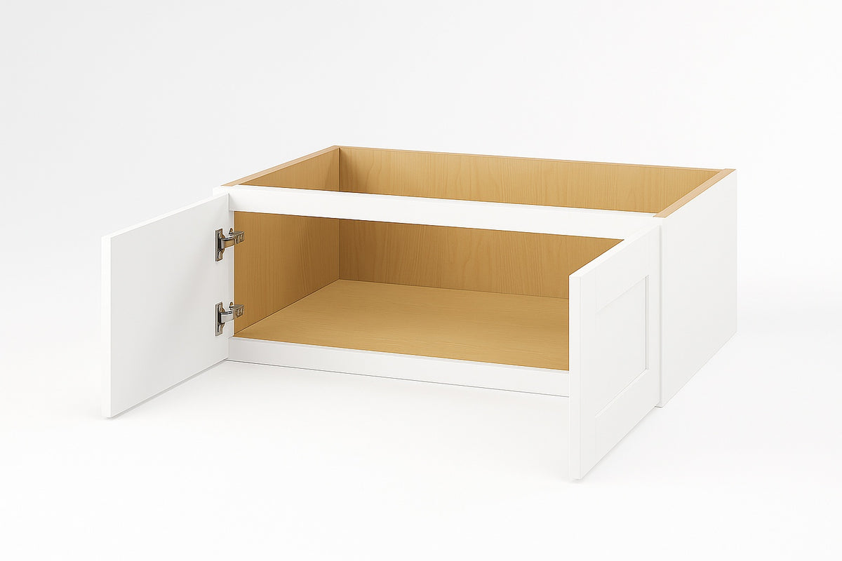 Hampton Bay Avondale 36 in W x 24 in D x 12 in H Ready to Assemble Plywood Shaker Wall Bridge Kitchen Cabinet in Alpine White