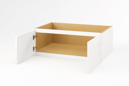 Hampton Bay Avondale 36 in W x 24 in D x 12 in H Ready to Assemble Plywood Shaker Wall Bridge Kitchen Cabinet in Alpine White