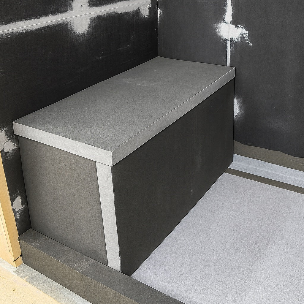 Everbilt Watershield Shower System 24 in. x 48 in. x 2 in. XPS Waterproof Backer Board for Rectangular Shower Benches