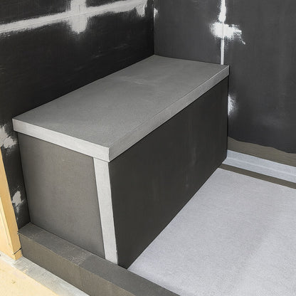 Everbilt Watershield Shower System 24 in. x 48 in. x 2 in. XPS Waterproof Backer Board for Rectangular Shower Benches