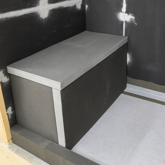 Everbilt Watershield Shower System 24 in. x 48 in. x 2 in. XPS Waterproof Backer Board for Rectangular Shower Benches